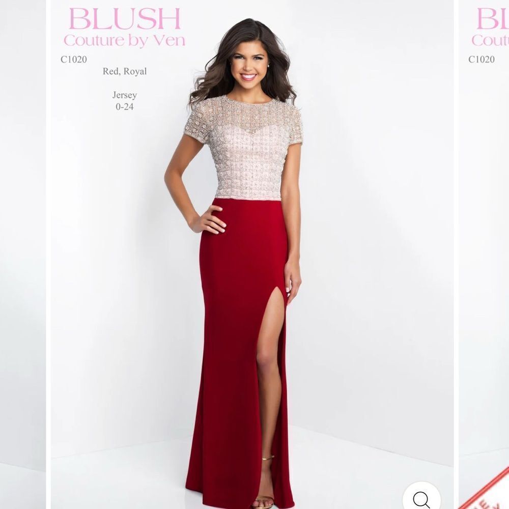 Blush Red Crew Neck Sleeveless Maxi Dress